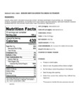 Bossen 2.2 lb. Matcha Snow Ice Powder Mix Nutrition Information