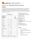 Bossen Plain Tiger Powder 2.2 lb. Nutrition Label Bossen Plain Tiger Powder 2.2 lb. Nutrition Label