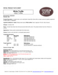 White truffle butter nutrition