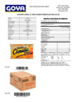 Goya 20 lb. Parboiled Golden Canilla Enriched Long Grain Rice Nutrition Information