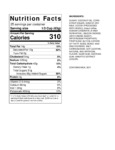 Capora Mocha Frappe Nutrition Capora Mocha Frappe Nutrition