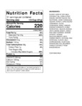 Capora Spiced Chai Latte Nutrition