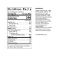 Capora Vanilla Latte Nutrition