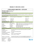 Ceylon Cinnamon Nutrition