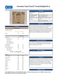 Cinnamon Toast Crunch Cereal Bulkpak Nutrition