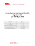 Cretors Caramel and Neutral Glaze Mix Nutrition