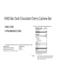 Kind Chocolate Cherry Cashew Nutrition Kind Chocolate Cherry Cashew Nutrition