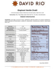David Rio Elephant Vanilla Chai Mix Nutritional Information