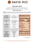 David Rio Tiger Spice Chai Mix Nutritional Information