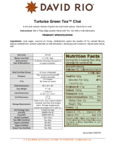 David Rio Tortoise Green Tea Chai Mix Nutritional Information David Rio Tortoise Green Tea Chai Mix Nutritional Information
