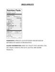 Dried Apricots Nutrition Information Dried Apricots Nutrition Information