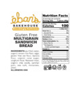 Eban's Bakehouse GF Sandwich Bread Loaf Nutrition Eban's Bakehouse GF Sandwich Bread Loaf Nutrition