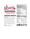Eban's Bakehouse GF Seeded Bread Nutrition