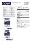 GOYA Fancy Blue Rose Medium Grain Rice Nutrition Information