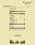 Green Plantain Powder Nutritional Panel