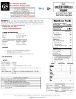 G.S. Gelato Blue Monster Cookie Gelato Nutrition Information