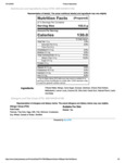 G.S. Gelato Mango Sorbetto Nutrition Information