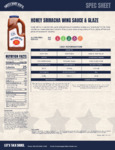 Sweet Baby Ray's Honey Sriracha Wing Sauce and Glaze Nutrition