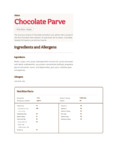 ICE CREAM CHOCOLATE VEGAN 3 GAL KLEINS 91404104272 Nutrition