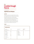 ICE CREAM COOKIE DOUGH VEGAN 3 GAL KLEINS 91404104340 Nutrition ICE CREAM COOKIE DOUGH VEGAN 3 GAL KLEINS 91404104340 Nutrition