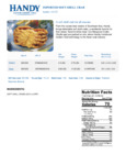Handy Jumbo Soft Shell Imported Crabs Nutrition Information Handy Jumbo Soft Shell Imported Crabs Nutrition Information