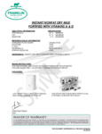 Instant Non-Fat Dry Milk Powder Nutrition Information