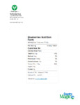 IQF Blueberries 30 lb. Case Nutrition info