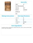 Spec Sheet/Nutrition