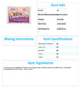 Item Information - 673320 (1) Nutrition Item Information - 673320 (1) Nutrition