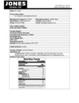 Jones Dr. Jones Specsheet