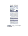 JUICE WHITE GRAPEFRUIT 7.2 OZ. OCEAN SPRAY Nutrition info