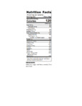 Kellogg's Frosted Flakes Cereal 1.2 oz. Nutrition Label