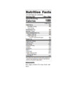 Kellogg's Rice Krispies Cereal 0.88 oz. Nutrition Label