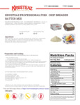 BATTER FISHFRY 25# KRUSTEAZ PROFESSIONAL nutrition BATTER FISHFRY 25# KRUSTEAZ PROFESSIONAL nutrition