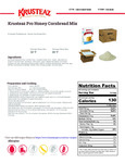 KRUSTEAZ PROFESSIONAL 5 LB. HONEY CORNBREAD & MUFFIN MIX KRUSTEAZ PROFESSIONAL 5 LB. HONEY CORNBREAD & MUFFIN MIX