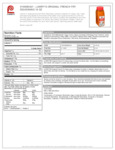 Lawry's 16 oz. Original French Fry Seasoning Nutrition Information