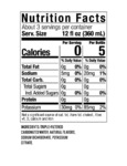 Polar Lemon Club Soda Nutrition