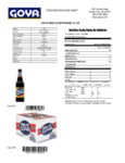 Goya 12 fl. oz. Malta Malt Beverage Nutrition Information