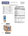 Goya 1 Liter Mango Nectar Nutrition Information