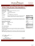 MARSHMALLOW MINI DEHYDRATED VANILLA 8 LB.