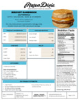 MDF Buttermilk Biscuit Melt Sandwich 36ct Spec Sheet