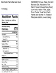 Manchester Farms Quail Nutrition