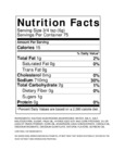 Nutrition / Ingredient Label Nutrition / Ingredient Label
