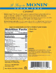 Monin 1 liter sugar free caramel nutrition