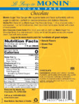 Monin 1 liter sugar free chocolate nutrition