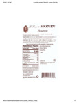 Monin Amaretto Nutrition Monin Amaretto Nutrition