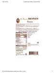 Monin Banana Nutrition Monin Banana Nutrition