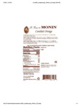 Monin Candied Orange Nutrition