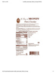 Monin Dark Chocolate Nutrition
