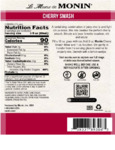 Monin HomeCrafted Cherry Smash Nutrition